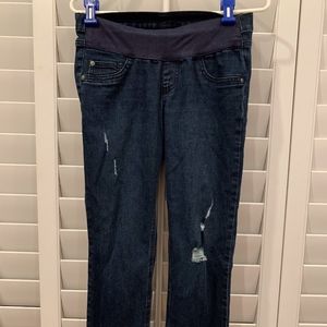 Indigo Blue Under Belly Skinny Maternity Jeans